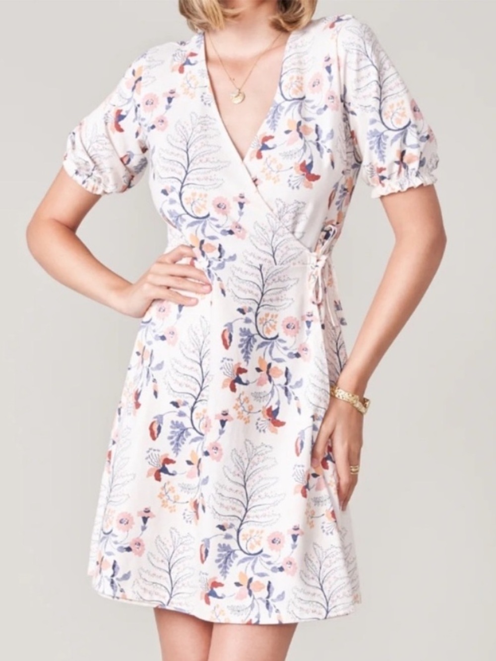 NEW Spartina 449 Bevin Wrap Dress Size XS Bellinger Floral Branch NWT. Sk24
